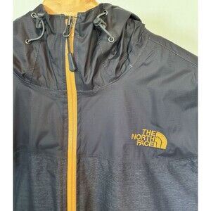 North Face Rain Jacket DryVent Trek Explorer Hood Gray Brown Men’s Medium